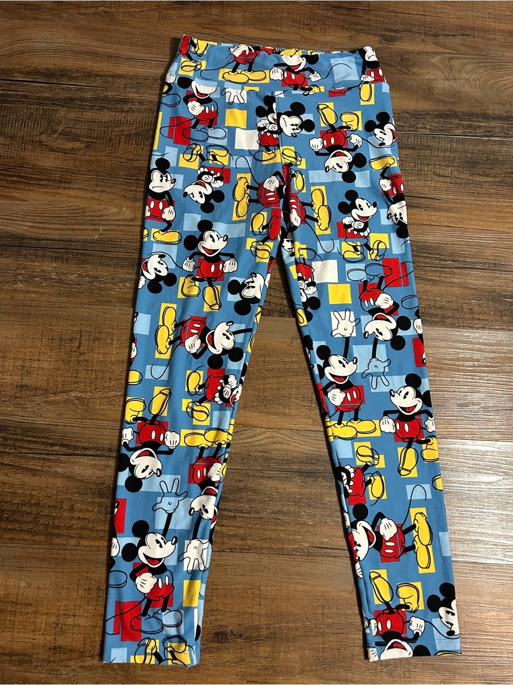 Blue sassy Mickey Mouse Print Leggings